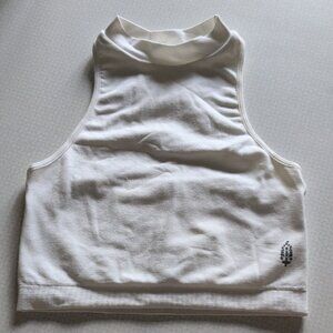 Free People Movement White Sleeveless Crop Top